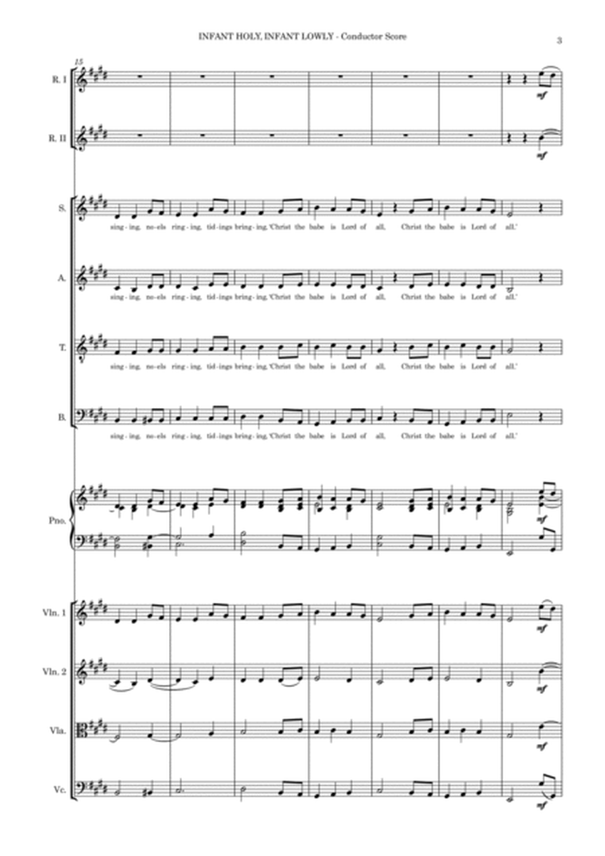 Infant Holy, Infant Lowly – SATB, Str. 4tet & Piano with flexible wind (in Concert E) image number null