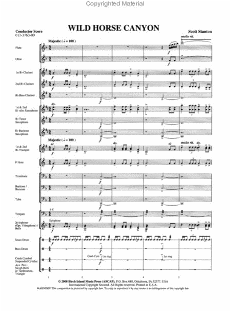 Wild Horse Canyon Concert Band scores gallery preview page 2