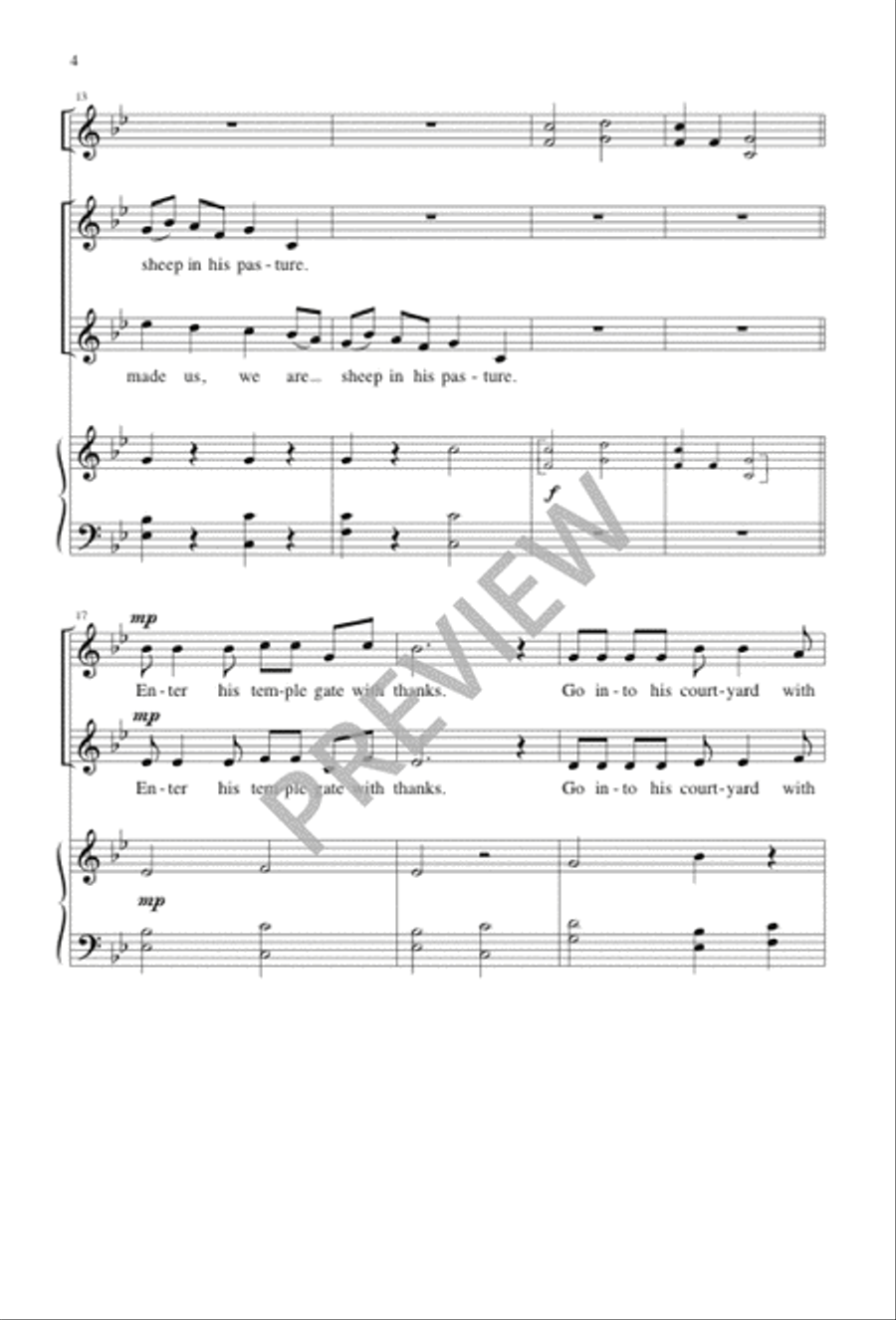 Jubilate Deo 2-Part scores gallery preview page 4