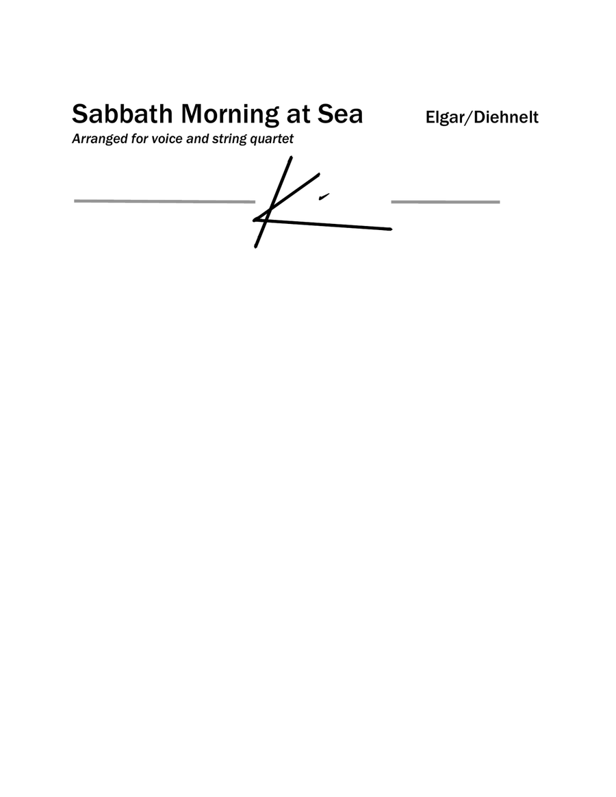 Elgar: Sabbath Morning at Sea from Sea Pictures (Arr. Voice and String Quartet) String Quartet scores gallery preview page 1