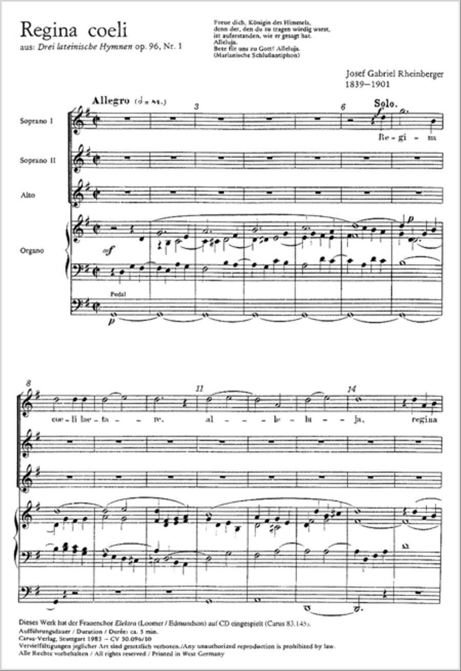 Regina coeli SSA scores gallery preview page 10