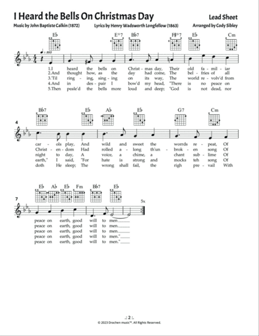 I Heard the Bells On Christmas Day Soprano Recorder scores gallery preview page 4