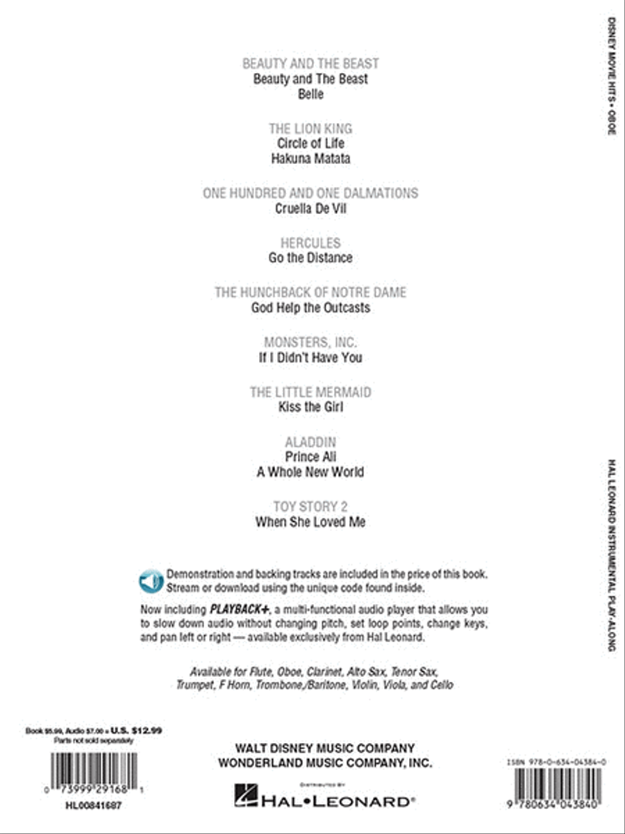 Disney Movie Hits for Oboe Oboe scores gallery preview page 5