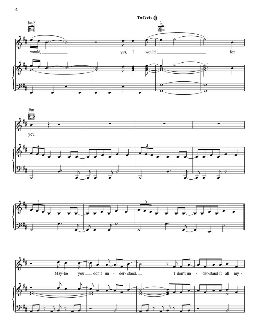 For You Piano, Vocal, Guitar scores gallery preview page 4