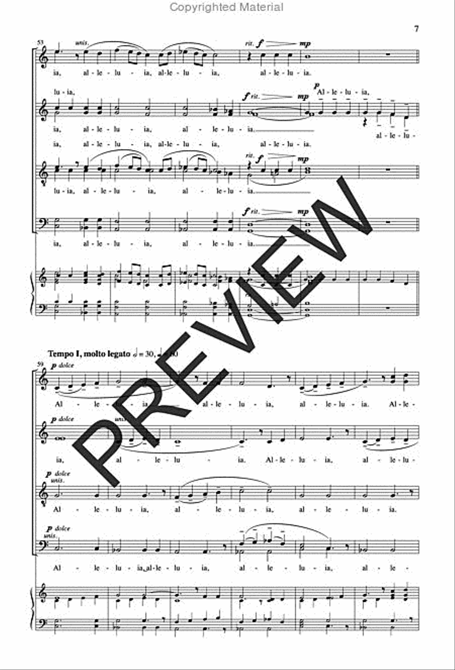 Alleluia SSAATTBB scores gallery preview page 6