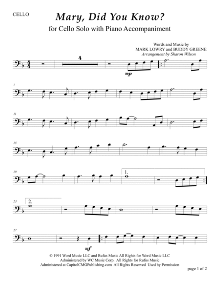 Mary, Did You Know? Piano scores gallery preview page 3