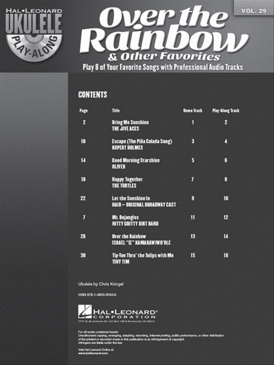 Over the Rainbow & Other Favorites Ukulele scores gallery preview page 2