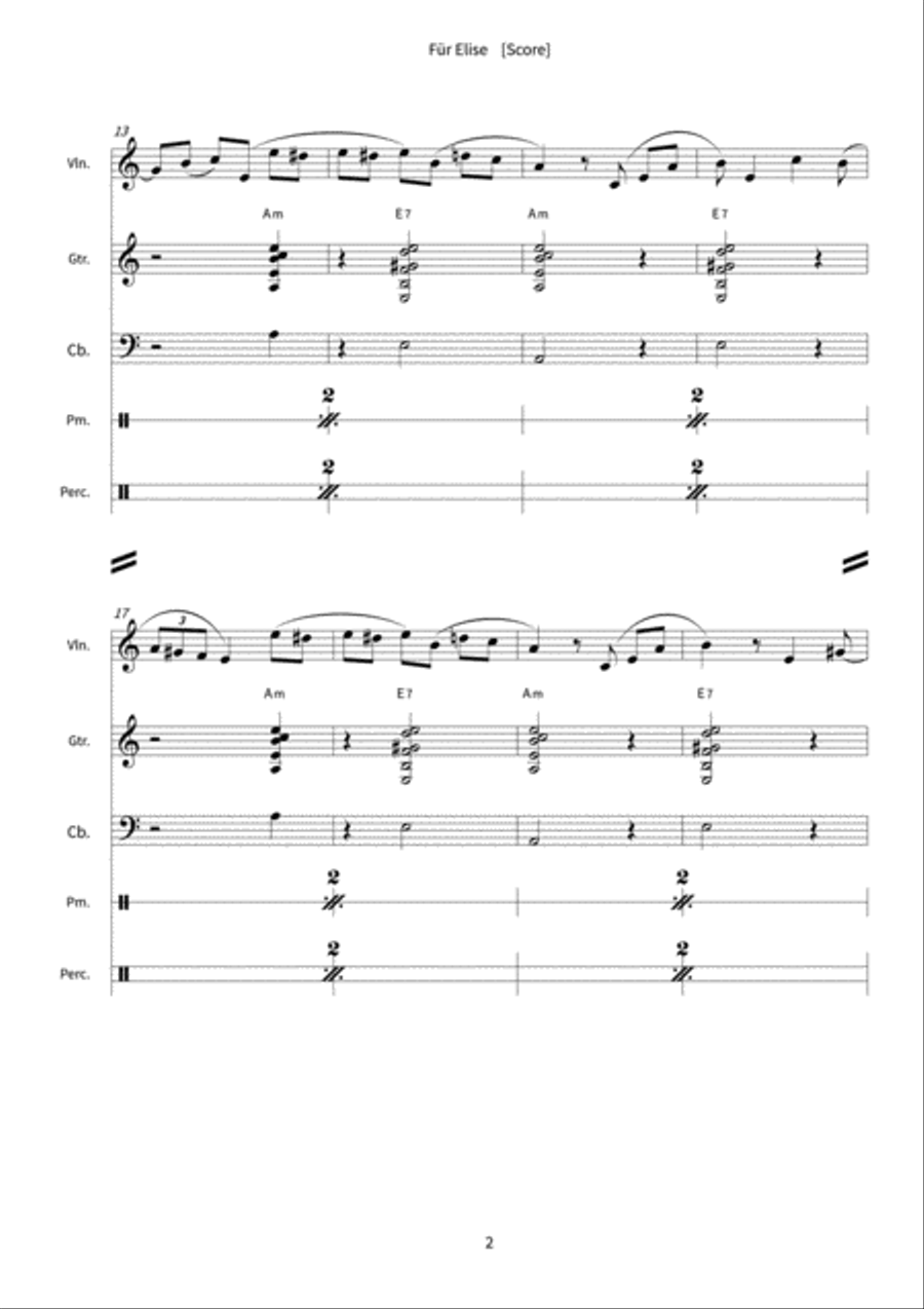 Für Elise Für Elise Orchestra scores gallery preview page 4