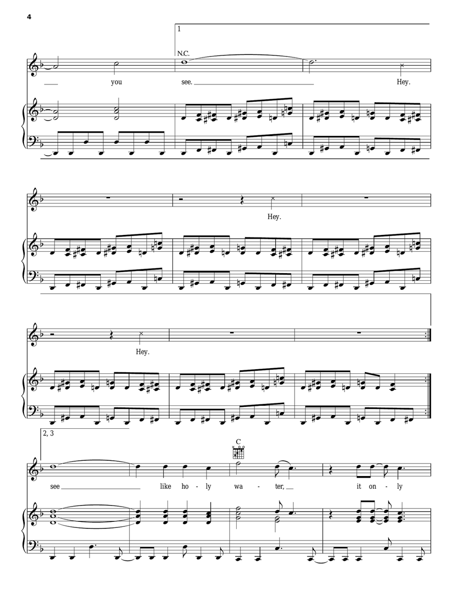 Slither Piano, Vocal, Guitar scores gallery preview page 4