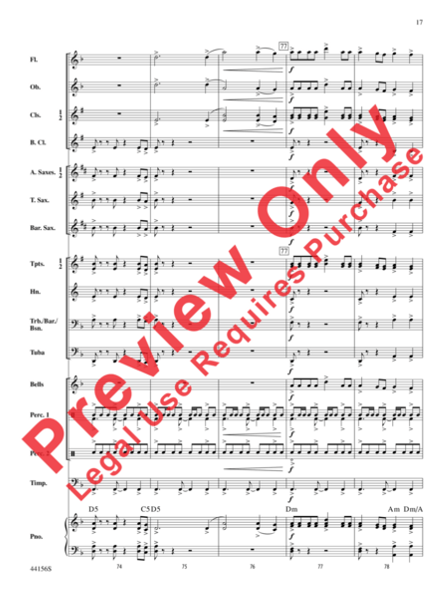 Holiday Celebrations Concert Band scores gallery preview page 17