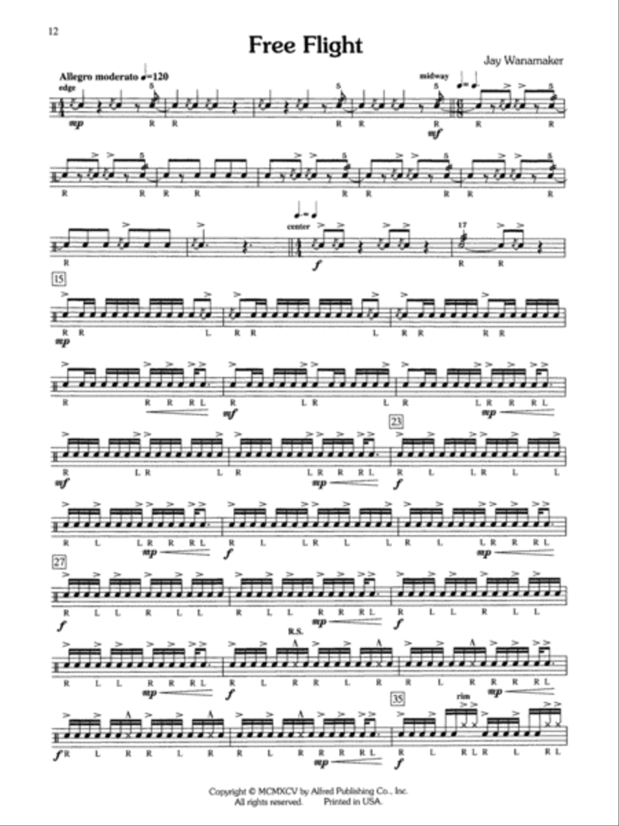 Alfred's Rudimental Contest Solos Percussion scores gallery preview page 4