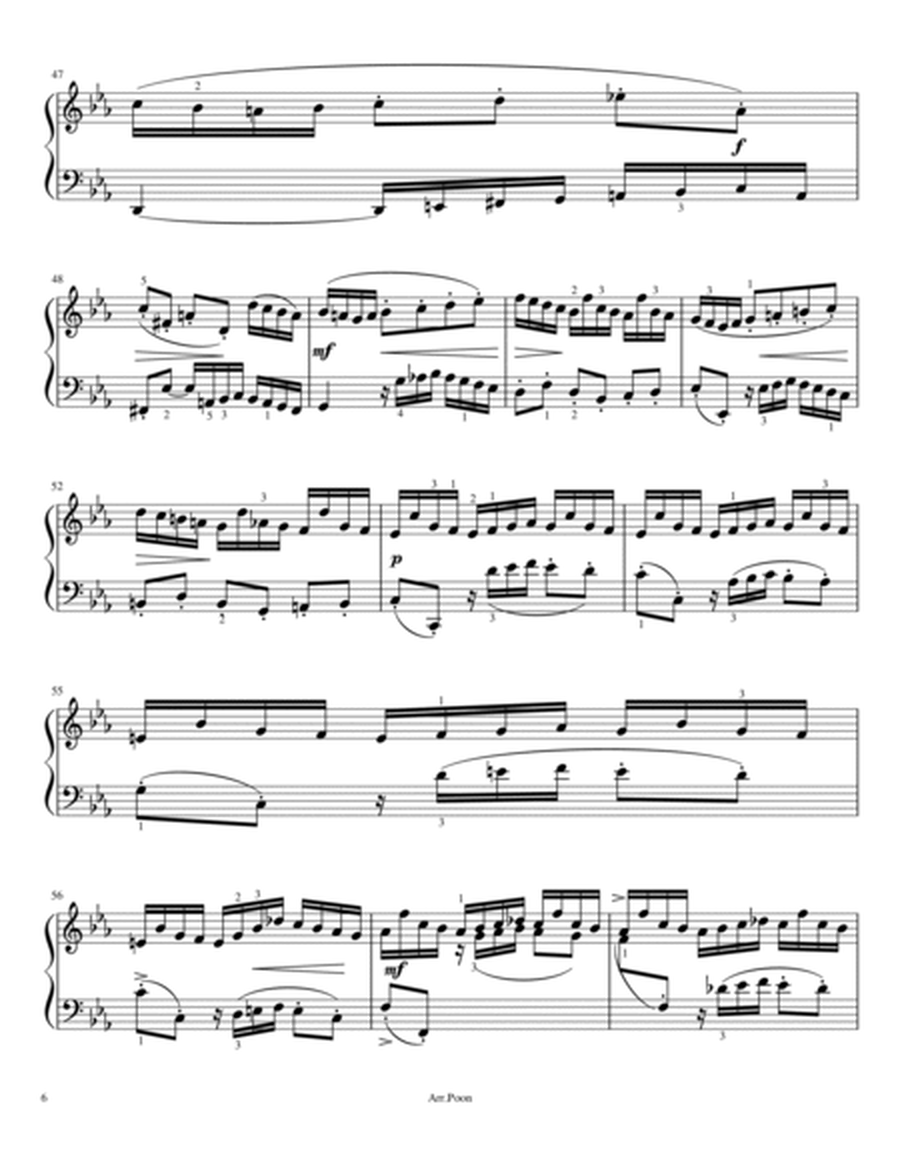 Bach - Partita No.2 in C minor - BWV 826 - Original For Piano Solo With Fingered image number null