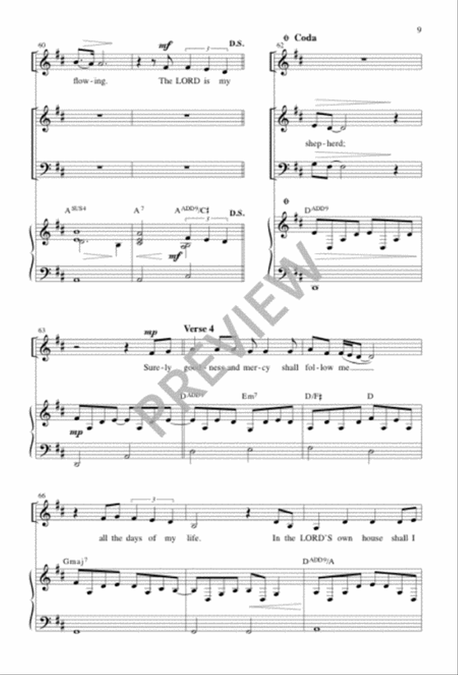 The Lord Is My Shepherd 2-Part scores gallery preview page 9