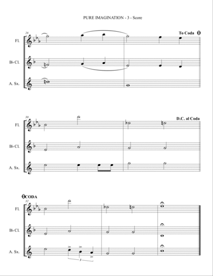 Pure Imagination Woodwind Trio scores gallery preview page 4