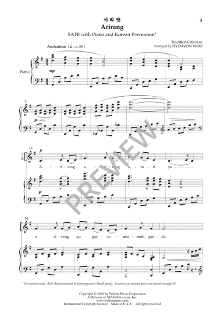 Arirang Arirang 4-Part scores gallery preview page 4