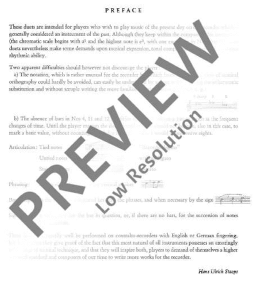 Reihe kleiner Duette Alto Recorder scores gallery preview page 5