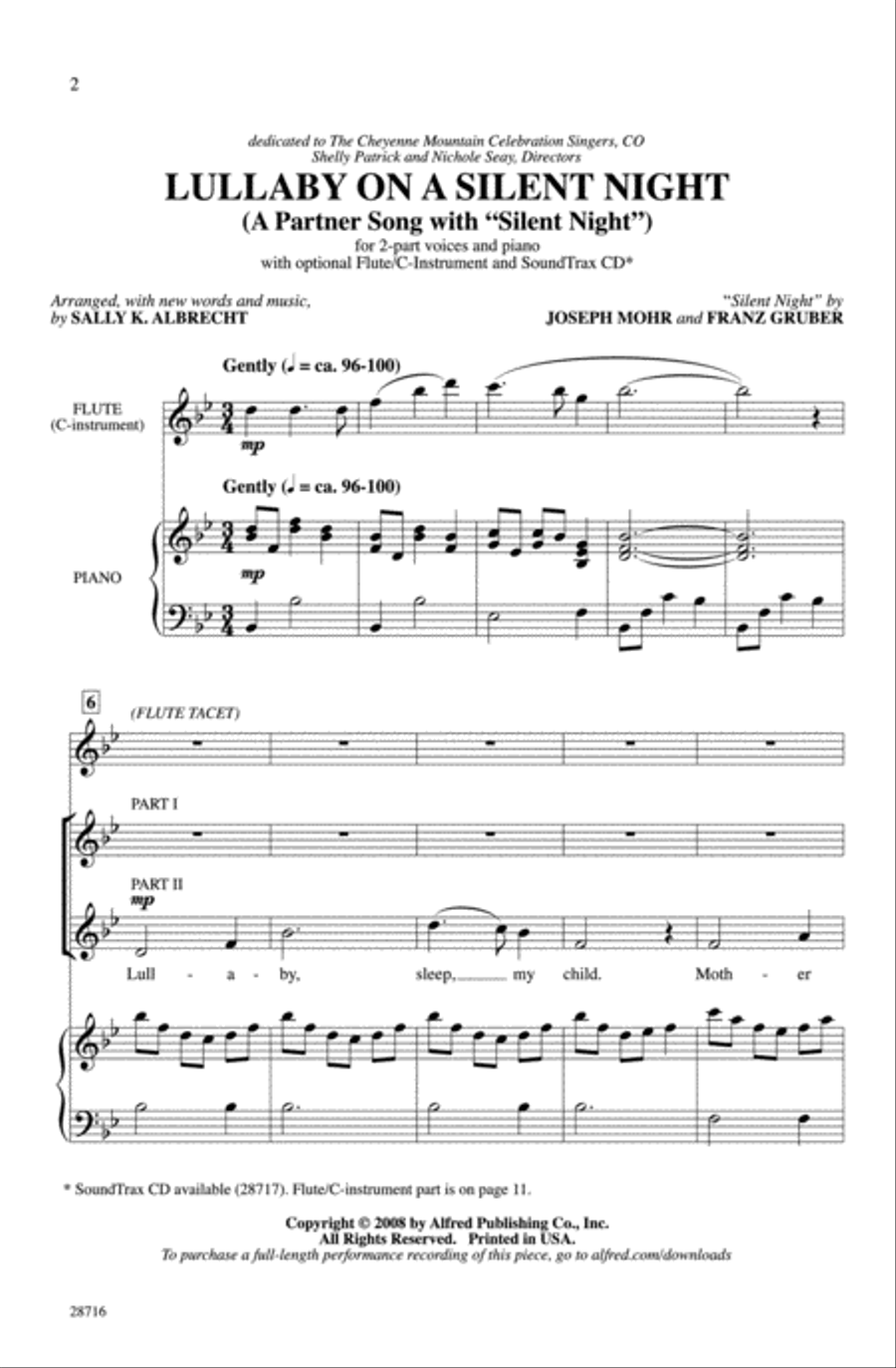 Lullaby on a Silent Night 2-Part scores gallery preview page 2