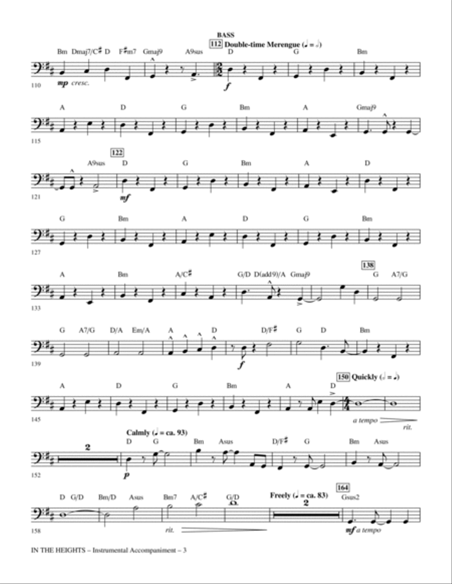In The Heights (Choral Medley) (arr. Mac Huff) - Bass Choir scores gallery preview page 3