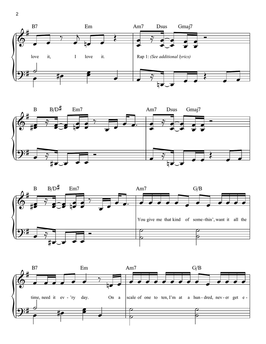 The Way (feat. Mac Miller) Easy Piano scores gallery preview page 2