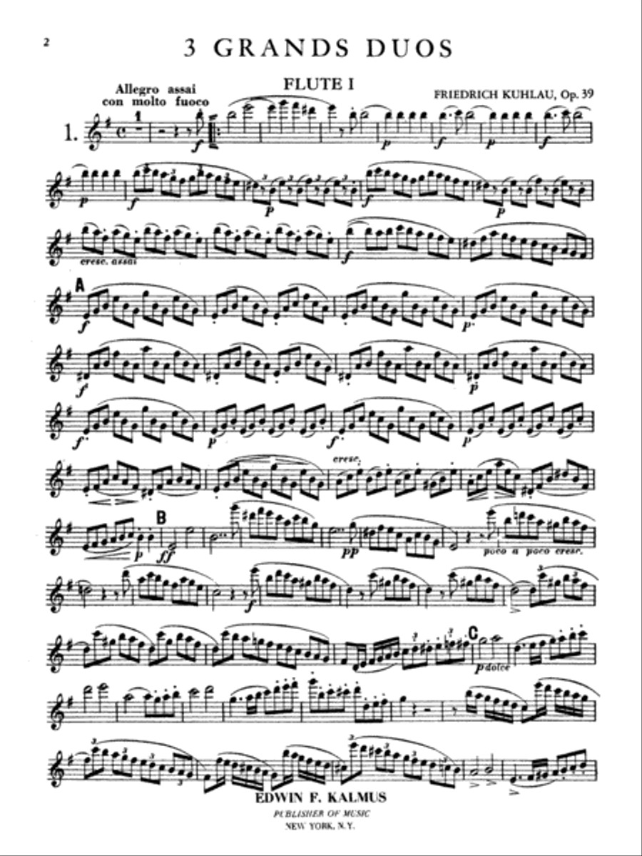 Three Grand Duos Flute Duet scores gallery preview page 3