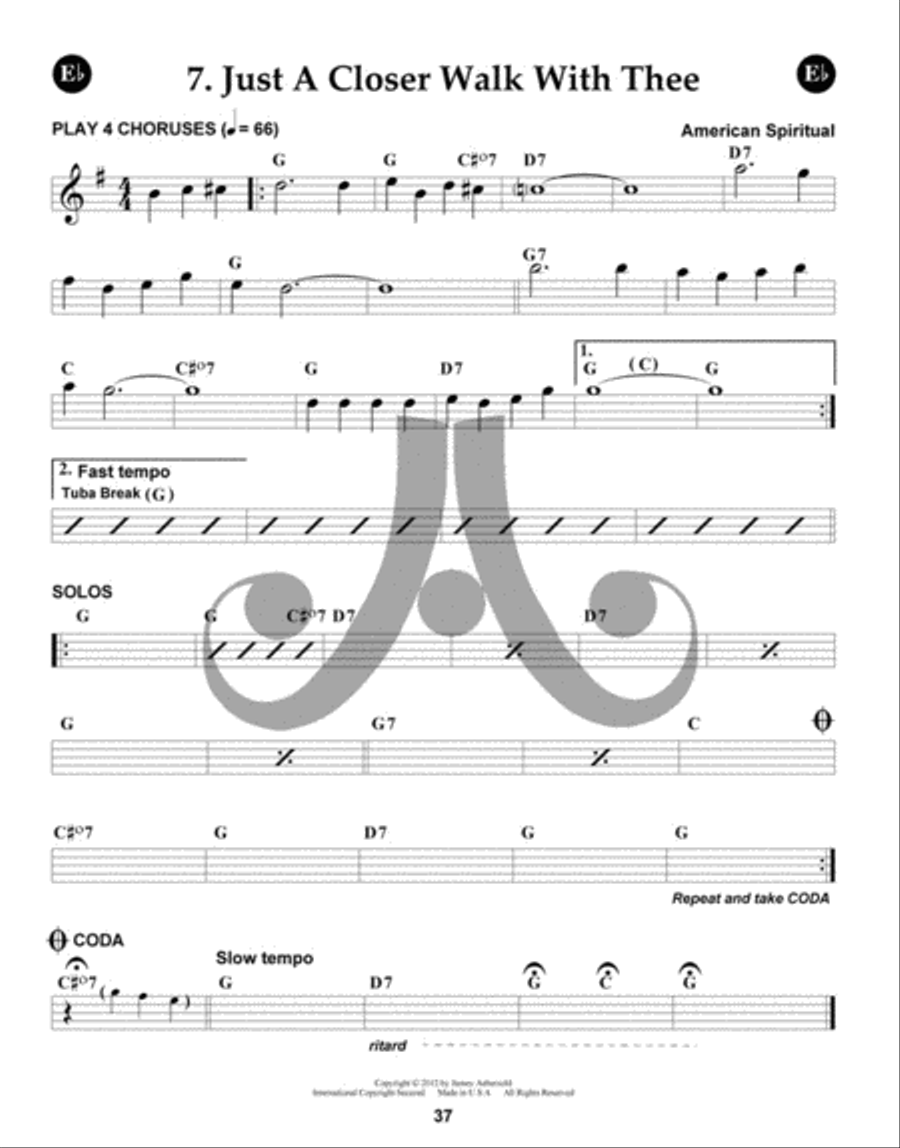 Volume 133 - Down By The Riverside C Instrument scores gallery preview page 5