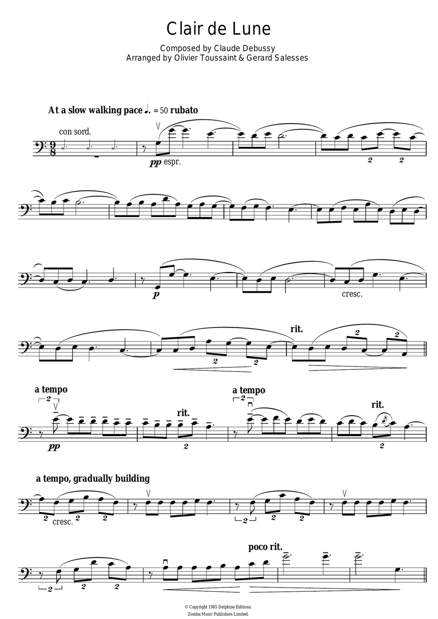 Clair de lune cello top