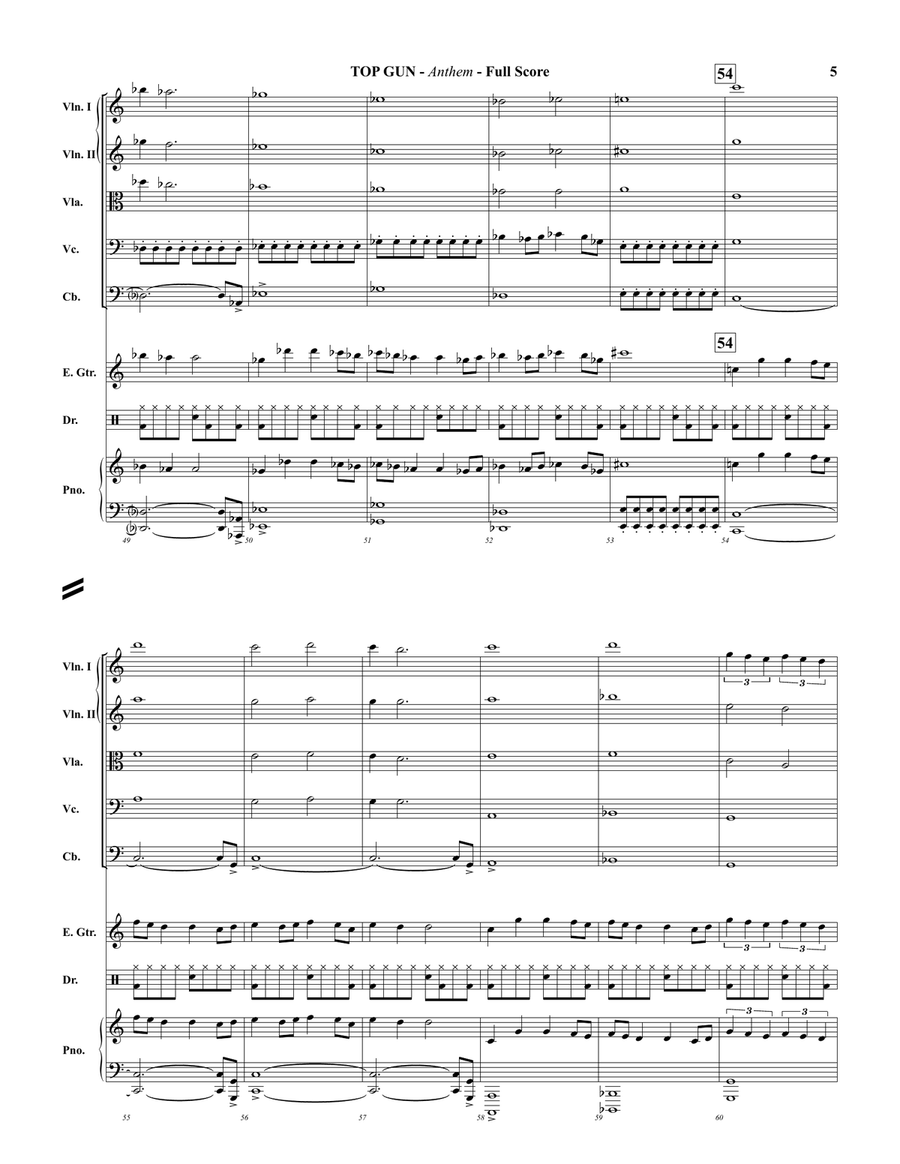 Top Gun Anthem Top Gun Anthem String Orchestra scores gallery preview page 5