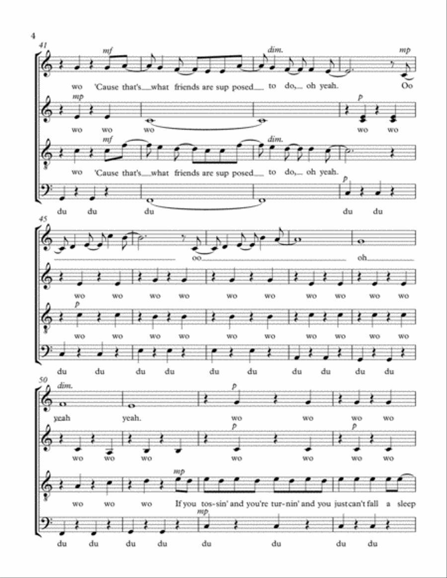 Count On Me 4-Part scores gallery preview page 4