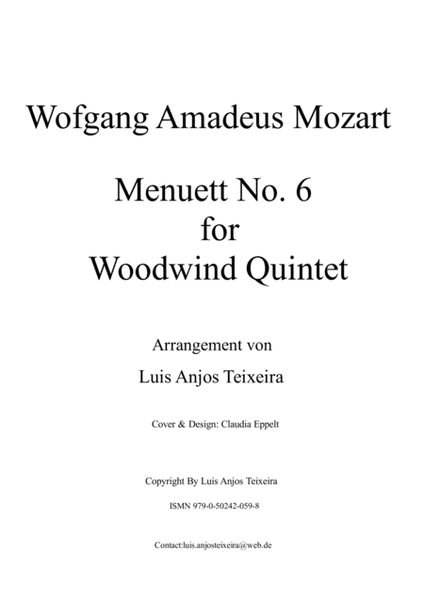 Menuet Nr. 6 For Woodwind Quintet image number null