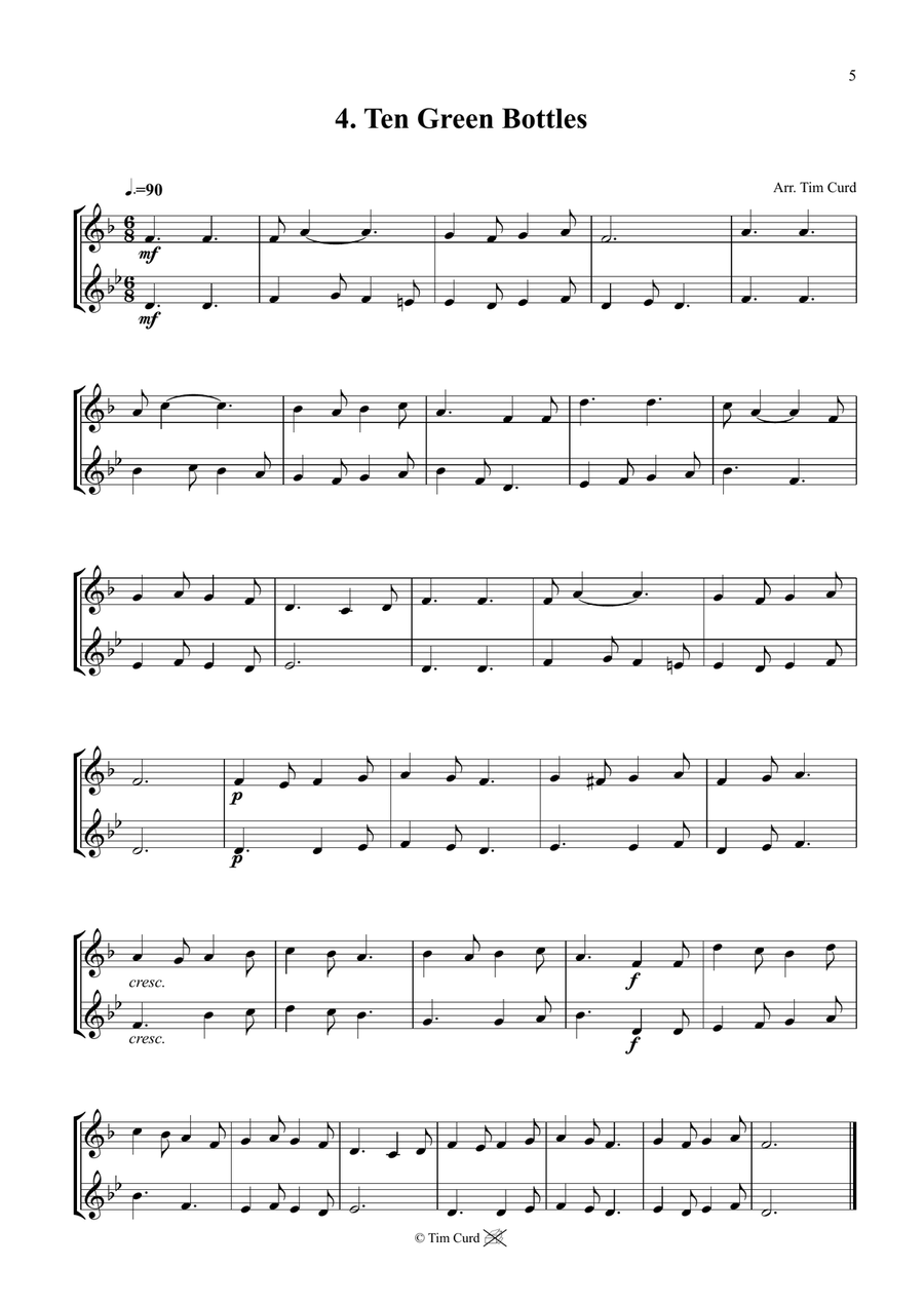 14 Fun Duets For Tenor Horn And Euphonium Brass Duet scores gallery preview page 5