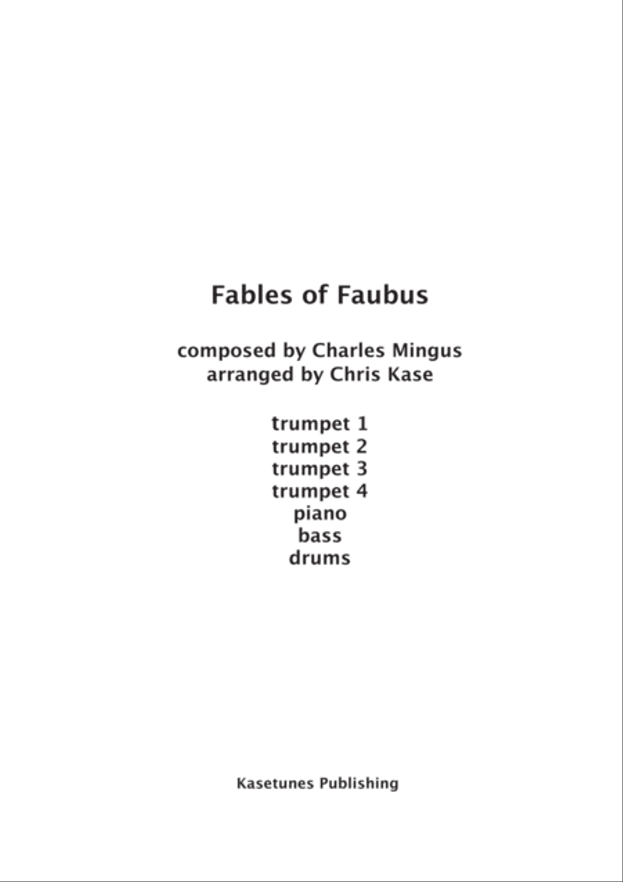 Fables Of Faubus Fables Of Faubus Small Ensemble scores gallery preview page 1
