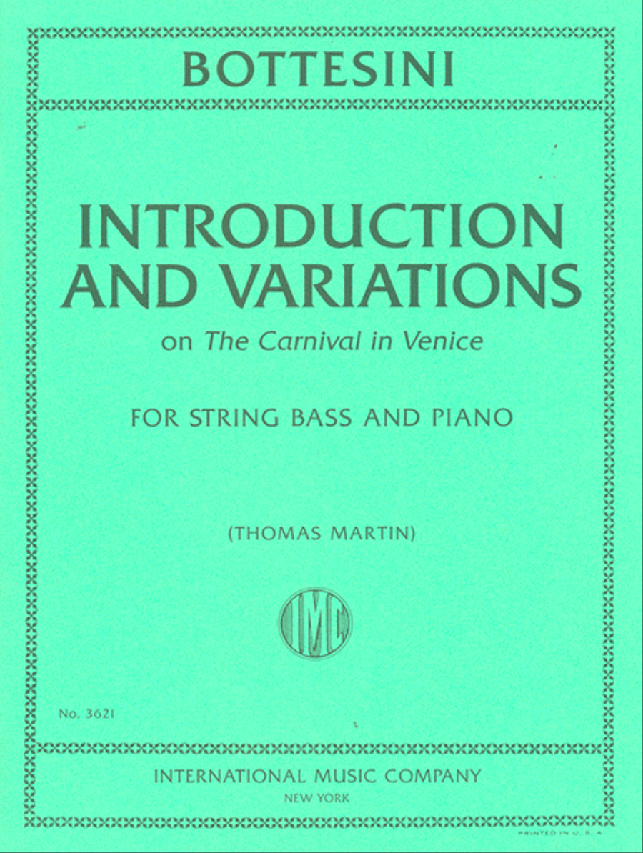 Introduction And Variations On The Carnival Of Venice Double Bass scores gallery preview page 1