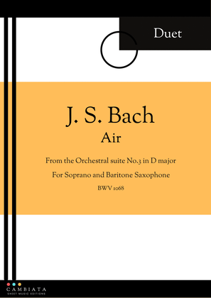 Book cover for Air - Soprano and Barítone Saxophone (Duet)