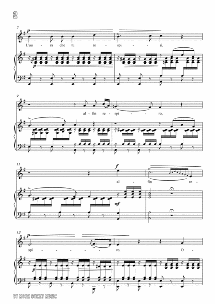 Gluck-O del mio dolce ardor in e minor ,for Voice and Piano Voice Solo scores gallery preview page 4