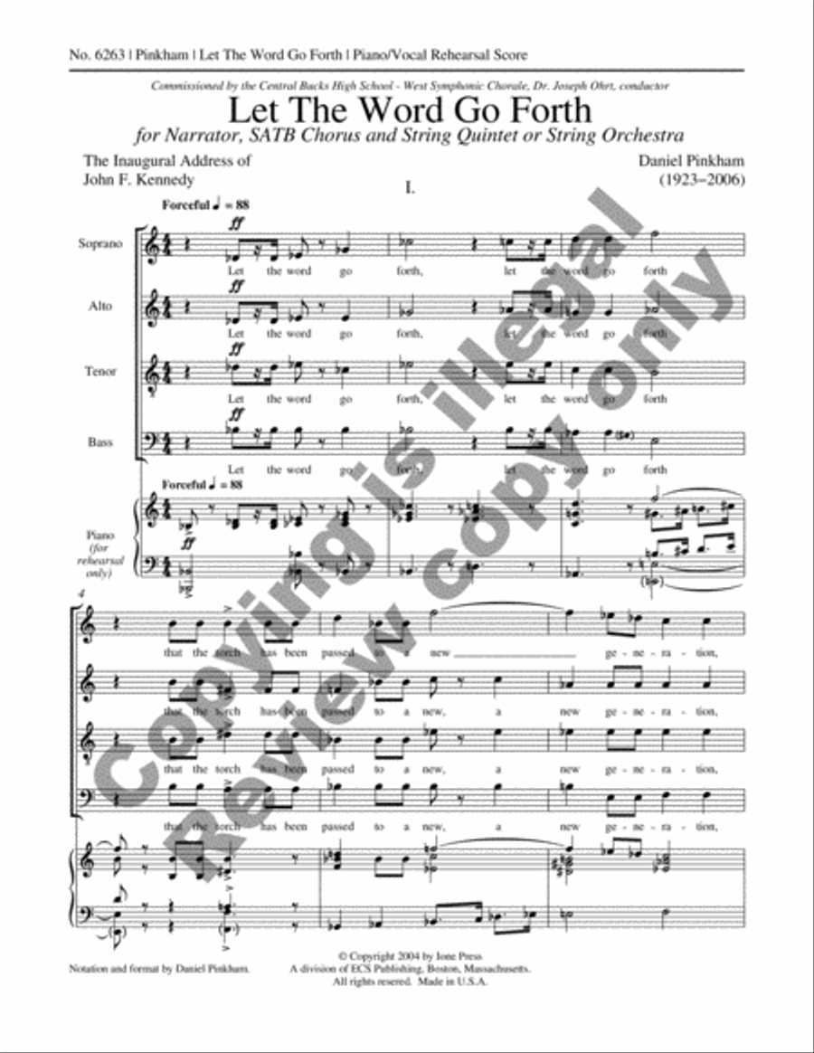 Let The Word Go Forth (Choral Score) 4-Part scores gallery preview page 3