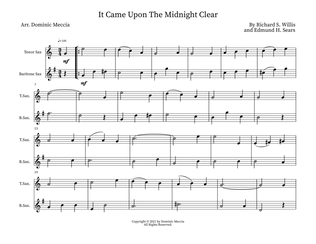 Book cover for It Came Upon The Midnight Clear- Tenor Sax and Bari Sax Duet