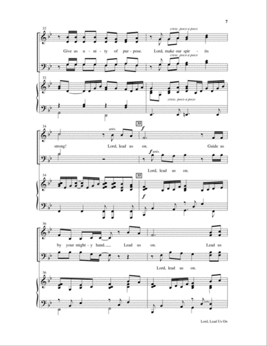 Lord, Lead Us On 4-Part scores gallery preview page 8