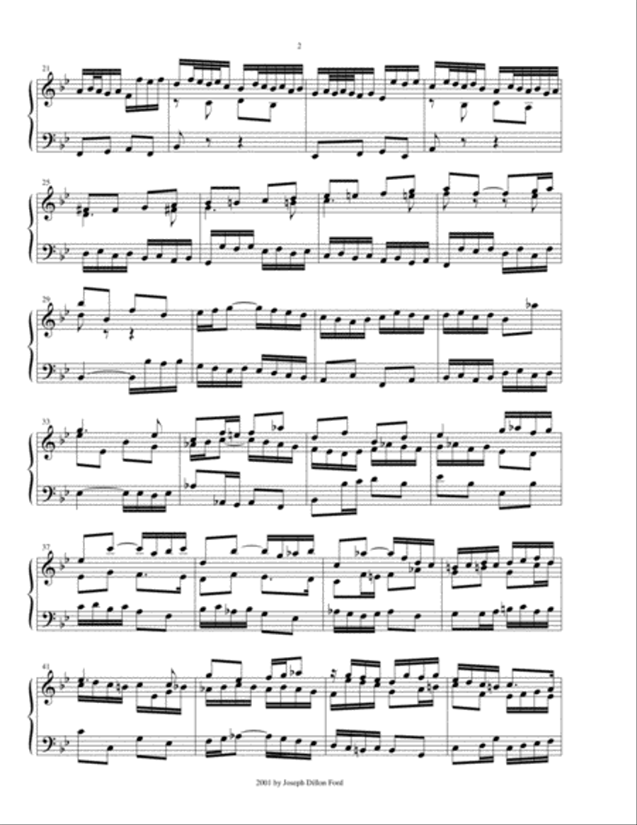 Fuga a tre (3 part fugue) for keyboard Harpsichord scores gallery preview page 2