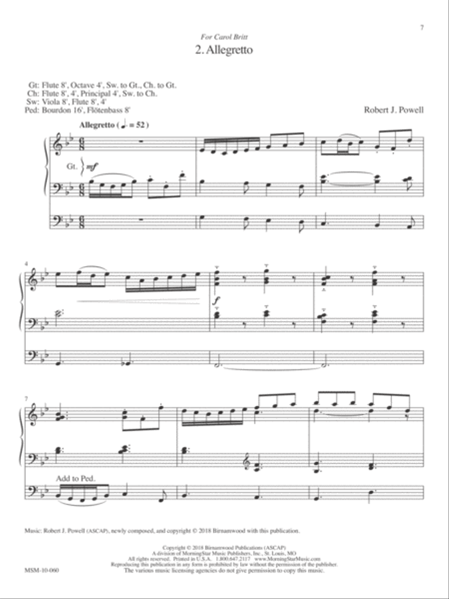 Allegretto Organ scores gallery preview page 1