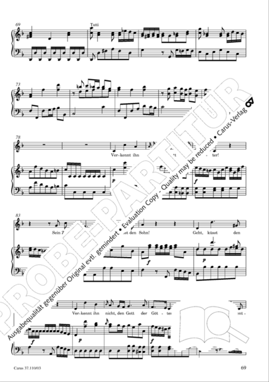 Markuspassion. Werkausgabe Reihe 1, Bd. 7 (Homilius) 4-Part scores gallery preview page 76