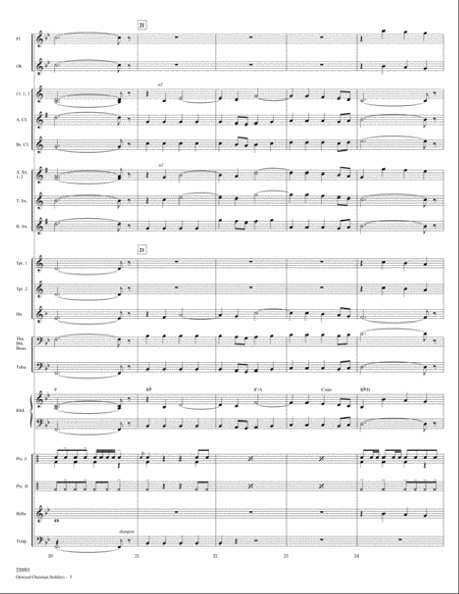Onward Christian Soldiers Concert Band scores gallery preview page 5