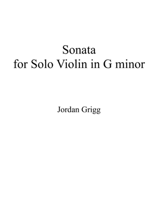 Book cover for Sonata for Solo Violin in G minor