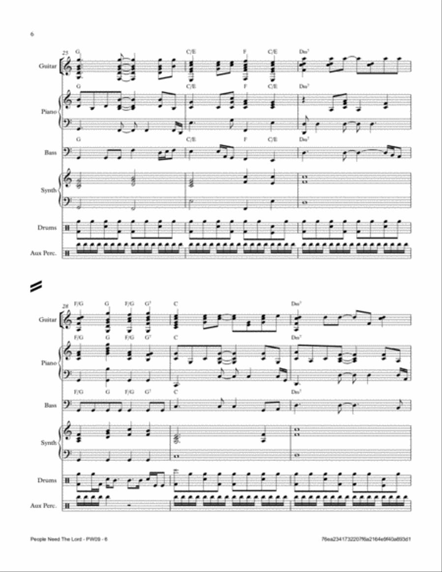 People Need The Lord People Need The Lord Small Ensemble scores gallery preview page 6