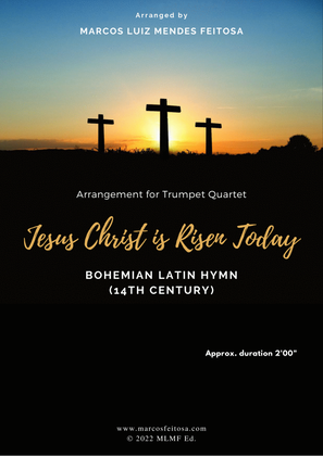 Book cover for Jesus Christ is Risen Today - Trumpet Quartet