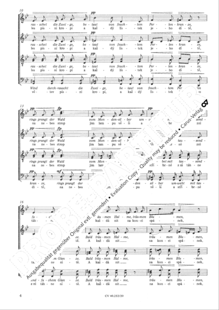 Vecerni les rozvazal zvonky 4-Part scores gallery preview page 5