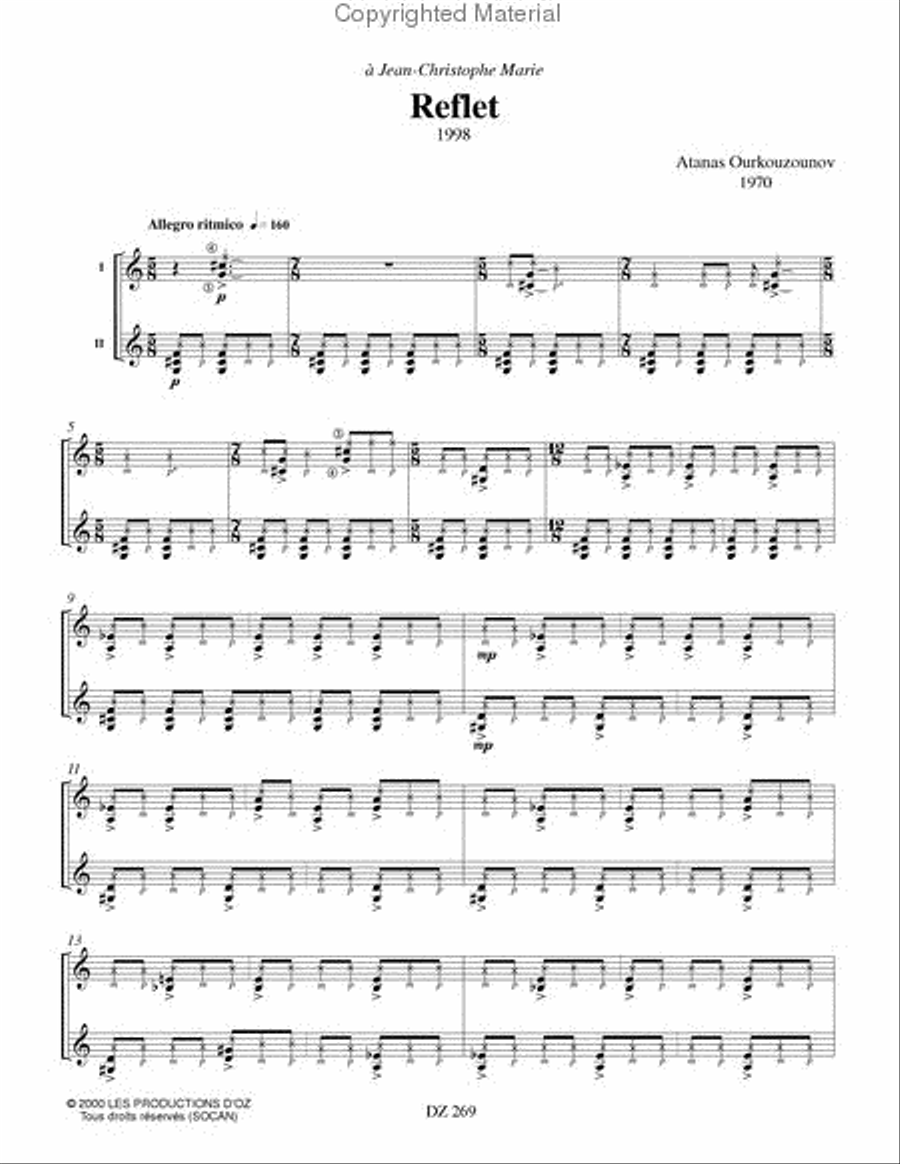 Reflet I Classical Guitar scores gallery preview page 2