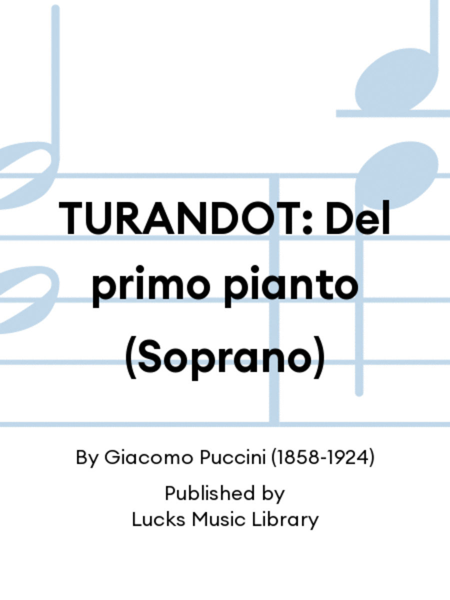 TURANDOT: Del primo pianto (Soprano) Score scores gallery preview page 1