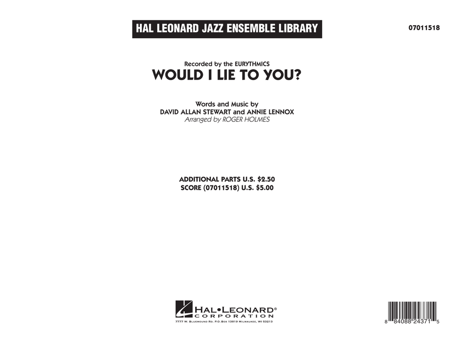 Would I Lie to You? - Conductor Score (Full Score) Jazz Ensemble scores gallery preview page 1