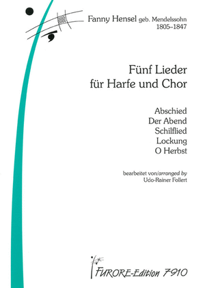 Book cover for 5 Lieder for harp and choir