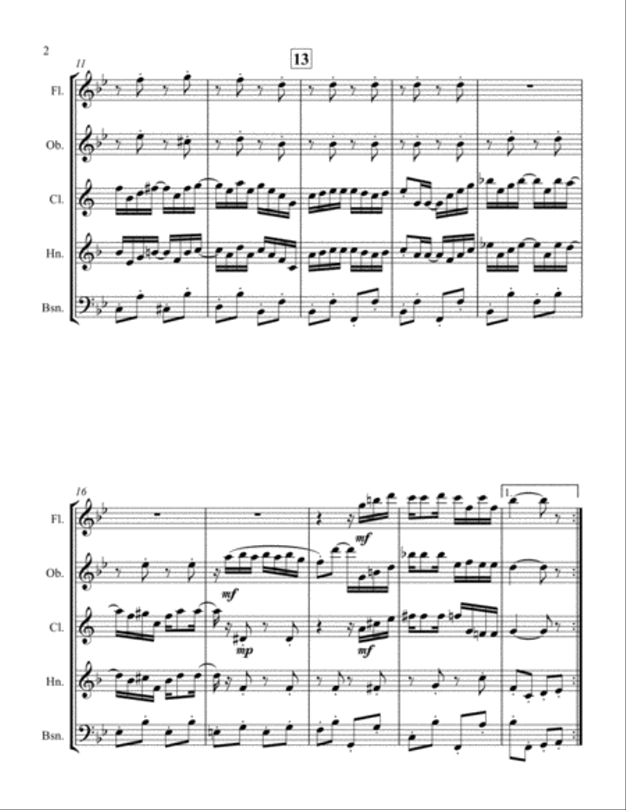 The Ragtime Dance Woodwind Quintet scores gallery preview page 2